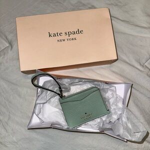 Kate Spade Mint Green Card Holder with Wrist Strap